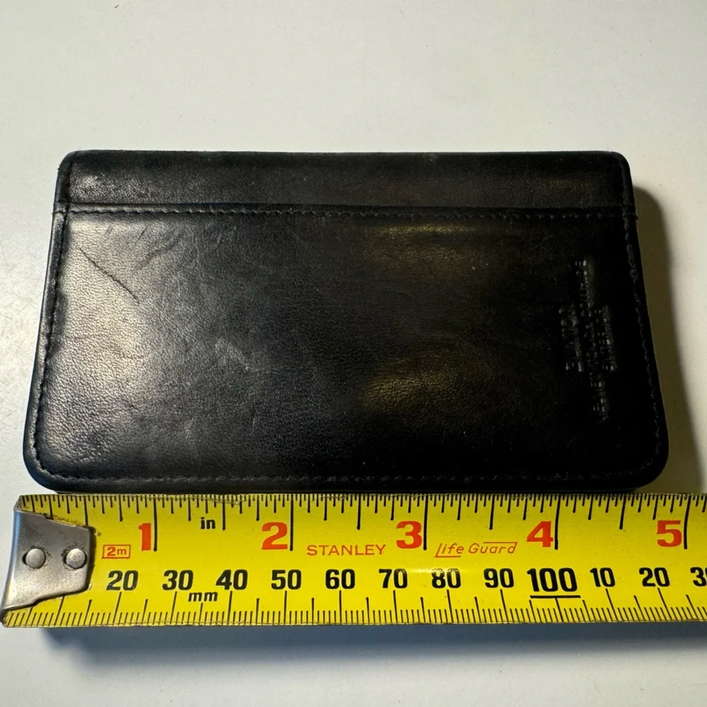 Vintage Black Buxton Cowhide Leather Dual Side Snap Shut Men’s Wallet RARE